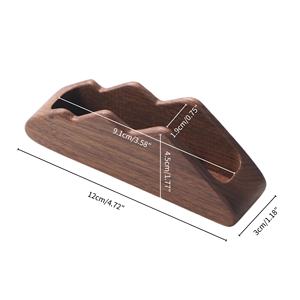 थोक पर्वत के आकार के ठोस अखरोट लकड़ी प्राकृतिक लकड़ी के व्यवसाय कार्ड धारक कार्यालय स्वागत की दुकान के सामने डेस्क - Product Image 4