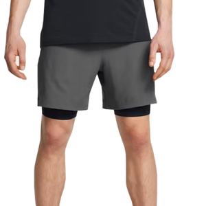 กางเกงขาสั้นกีฬาผู้ชายแบบยืด 2-in-1 สไตล์แฟชั่นสั่งทำ ขายส่ง กางเกงออกกำลังกายสำหรับผู้ชาย - Product Image 3