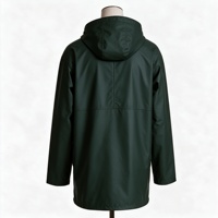 Vêtement de pluie unisexe pour adultes, léger, imperméable, en PU, avec capuche et fermeture à boutons pression, vente en gros sur mesure