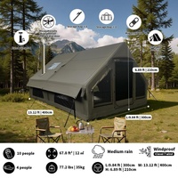 Tente de glamping de luxe pour 8 à 12 personnes, 4 saisons, en Oxford 600D, tente gonflable imperméable pour le glamping en plein air, à vendre