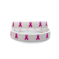 Bracelets de sensibilisation au cancer du sein en silicone rose, bracelets de sport pour femmes, vente chaude, sensibilisation au cancer du sein