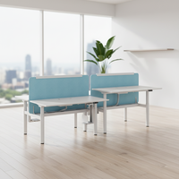 Bureau de travail réglable en hauteur pour la maison et le bureau, poste de travail ergonomique avec plateau en MFC réglable