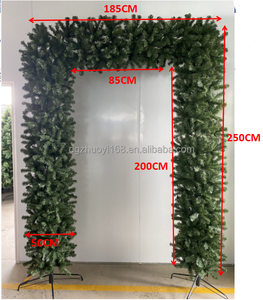 250CM verde artificiale PVC natale arco albero per porta singola utilizzando - Product Image 2
