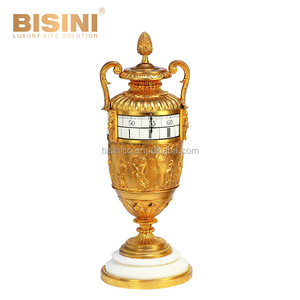 Antico classico Stile Luigi Ottone Dorato Dello Smalto del Cloisonne Orologio Da Parete con <span class=keywords><strong>Pendolo</strong></span> - Product Image 5