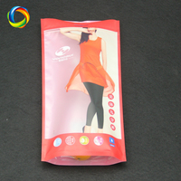 Sacs d'emballage en plastique refermables à glissière rouges personnalisés pour vêtements, maillots de bain, bikinis, chaussettes