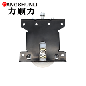 スライドドアローラーホイールトラックワードローブハードウェアシステム鉄 + プラスチック48mm直径ブラック/オレンジ - Product Image 5