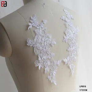 Personalizado Top Moda Rendas Bordados de Flores Par Apliques de Renda em Cores