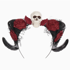 Diadema de Flores de Malla para Mujer, Estilo Horror de Halloween, para Fiestas y Bailes, de Gran Venta - Product Image 5