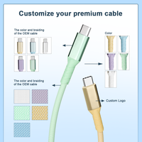 Câble de charge rapide USB C 240W 6.6FT PD 3.1 E-Marker tressé Type C Compatible iPhone 15 pour Samsung MacBook Pro IPad-IOS Câble