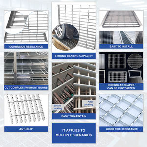 Kaymaz korozyona dayanıklı galvanizli tel örgü Metal ızgara zemin ağır paslanmaz çelik ve çelik ızgara Driveway geçit - Product Image 2
