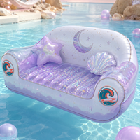 Canapé flottant gonflable avec dossier, chaise longue aquatique en PVC, usage commercial personnalisé, piscine, plage, lac, camping, vacances