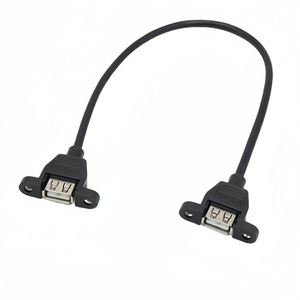 Usb Female To Female Extension Cable 2 Ports Tin Plated <b>Copper</b> With Lug <b>Screw</b> Holes - Product Image 3