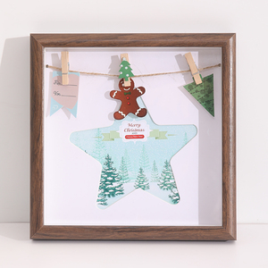 Xmas Phổ Biến Tùy Chỉnh Kích Thước & Màu Sắc Đơn Giản Dày MDF Giáng Sinh Khung Ảnh Đứng Treo Lễ Hội Trang Trí Bóng Hộp Khung - Product Image 3