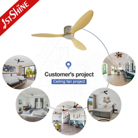 Ventilateur de plafond 1stshine ABS à pales encastrées, faible consommation d'énergie, design élégant, écologique, à vitesse variable, commande vocale