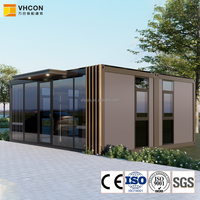 Maison conteneur à assemblage rapide pour famille multi-générationnelle, 3 chambres, 1 salon, pièces privées pour les parents âgés et les enfants