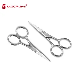 Professional Grooming Scissors For Personal Care Facial Hair Removal And Nose Eyebrow Trimming Stainless Steel Fine Straight