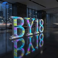 Enseignes néon LED personnalisées Abyss Infinity Mirror, Enseigne LED Infinity Mirror, Enseigne Abyss, Chiffres lumineux LED de 4 pieds