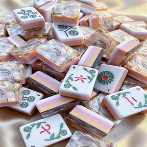 Ensemble de Mahjong de Luxe en Acrylique Iridescent 160 Tuiles – Cadeau Durable pour le <span class=keywords><strong>Poker</strong></span> et le Divertissement avec Logo Personnalisé OEM - Product Image 3