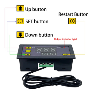 W3230 12V 24V sonda AC110-220V linea 20A digitale di controllo della temperatura Display a LED termostato con calore/raffreddamento strumento di controllo - Product Image 6