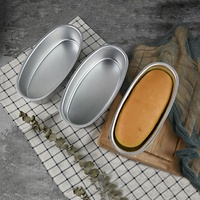 Moule à gâteau ovale en aluminium anodisé 226x113x60mm, moule à gâteau ovale antiadhésif pour gâteau au fromage, mousse, quiche, plaque à pâtisserie