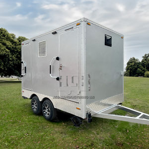 Remolques de baño portátiles de lujo Inodoro móvil de baño pequeño de 2 habitaciones para uso en exteriores Material de acero disponible para la venta - Product Image 1