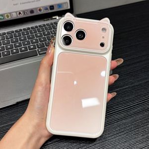 เคสโทรศัพท์ใสไล่เฉดสีแฟชั่น INS พร้อมกรอบกล้องตกแต่งแบบนูน 3 มิติ สำหรับ iPhone 18 17 16 15 14 Pro Max ป้องกันการกระแทก - Product Image 4