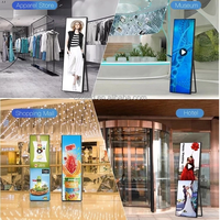 Poster con Display a Led portatile per interni verticale Totem Display Video Free Standing Led Poster pubblicitario