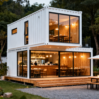 Magasin modulaire préfabriqué portable Conteneur d'expédition bar Restaurant Vente chaude Magasin éphémère de café de 20 pieds Mini magasin