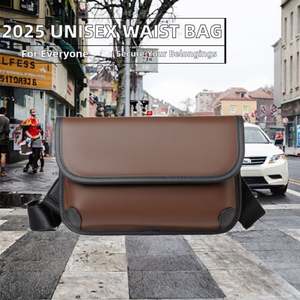 Sac bandoulière et sac de taille 2 en 1 élégant à motif de lettres et à blocs de couleur, avec fermeture à glissière, imperméable, pour appâts de pêche - Product Image 2