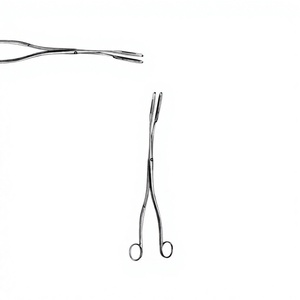 Pinzas Curvas Manuales de Acero Inoxidable A-1 VERITAS Premium, Instrumento Quirúrgico Obstétrico con Mandíbula Fenestrada para Uso Clínico, Reutilizables - Product Image 1