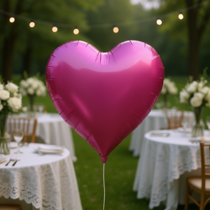Globo de Corazón Fucsia con Diseño de Amor para Fiestas, 18 Pulgadas, Decoración para Bodas - Product Image 2
