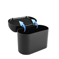 Poubelle universelle pour voiture avec couvercle, bac de rangement pour déchets, poubelle à pression