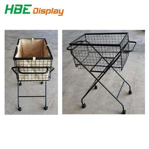 กระเป๋าผ้าฝ้ายแบบถอดได้รถเข็นของโค้ชเทนนิสพร้อมรถเข็นเก็บลูกบอลสำหรับการเรียนการ<span class=keywords><strong>สอน</strong></span>เทนนิสรถเข็นช้อปปิ้งและรถเข็น - Product Image 4