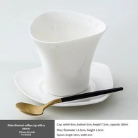 Tasse à café en céramique de luxe légère Dirty Latte avec poignée 250 ml, mug Americano pour le bureau et la maison