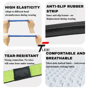 女性用伸縮性コットンソフトスウェットバンド無地新トレンド薄型ワークアウトヘッドバンドランニングヨガフィットネスドライ通気性 - Product Image 2