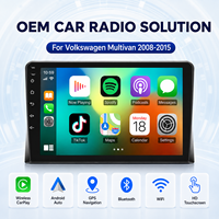 Autoradio Android 2+32 Go avec lecteur DVD, double Bluetooth, Mirror Link, microphone intégré pour Volkswagen Multivan 2008-2015