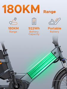 Vélo cargo électrique à longue portée LE20 pour une utilisation urbaine en famille, 48V19.2Ah, grande capacité de <span class=keywords><strong>transport</strong></span>, vélo électrique 20 pouces pour la livraison - Product Image 5