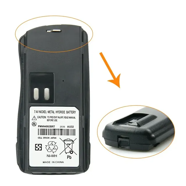 PMNN4063 NI-MH 7.2V 2000mAh Replacement Battery for Walkie Talkie GP2000 GP2000S SP66 CP125 VL130 AXU4100 AXV5100 Two Way Radios