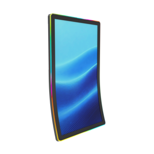 Tùy chỉnh 49 inch j-loại siêu mỏng hiển thị 4k LCD Shatter-Resistant Glass cong màn hình để đặt hàng kiosk màn hình cảm ứng - Product Image 3