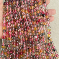 Perles rondes en pierre noire de haute qualité, perles en verre coloré givré, accessoires de bricolage semi-finis, perles en vrac