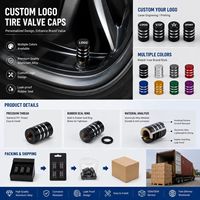 Capuchons de valve personnalisables pour voitures, motifs colorés, en alliage d'aluminium, accessoires extérieurs avec logo métallique et étiquette adhésive