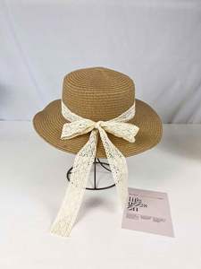 Chapeau Bob en Paille Pliable Anti-UV avec Nœud en Velours Côtelé pour Femme, à Large Bord, Idéal pour l'Été et les Voyages - Product Image 3