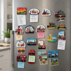 Imán para Refrigerador de la Ciudad de <span class=keywords><strong>Londres</strong></span>, Reino Unido, Big Ben, Puente Tower, Autobús, Universidad de Cambridge, Adhesivo Magnético Tridimensional de Resina Sintética - Product Image 2