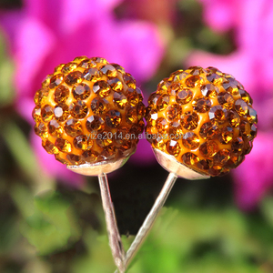 Boules rondes en cristal coloré, livraison gratuite, strass pavé, pour Bracelet, bricolage, taille 4mm — 12mm - Product Image 2