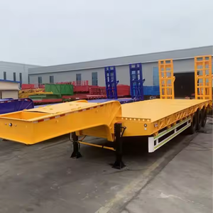 Semi-remorque surbaissée hydraulique extensible d'occasion, 3 essieux, 70 tonnes, 40 pieds, 40 tonnes, 50 tonnes, pour le transport de charges lourdes, à vendre - Product Image 6