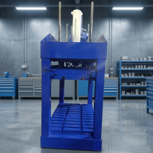 Prensa Hidráulica Industrial de 40 Toneladas, Color Azul, para Empacar Telas, con Motor y Bomba - Product Image 6