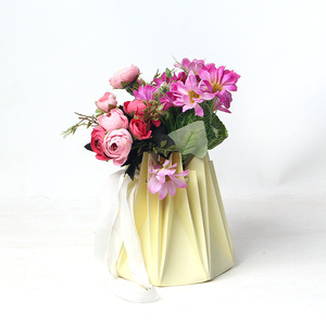 Sac à fleurs, bouquet de plantes vertes, sac cadeau rétractable, sac en papier kraft pliable avec doublure en plastique imperméable à l'intérieur - Product Image 6