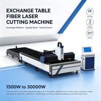 Machine de découpe laser à fibre à table interchangeable CE, directement d'usine, 1500W 2000W 3000W pour la découpe de tôles en acier inoxydable, aluminium et cuivre