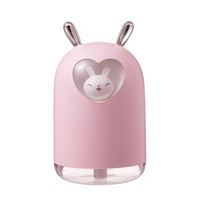 Hydratant Ultrasonique Usb 300ml Mini Lapin Humidificateur D'air Avec Veilleuse Colorée pour La Maison