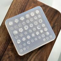 Moule en silicone multi-fleurs pour ongles, motif rose, marguerite, fleur de prunier, moule 3D pour nail art, pour gel UV, breloques d'ongles faites à la main